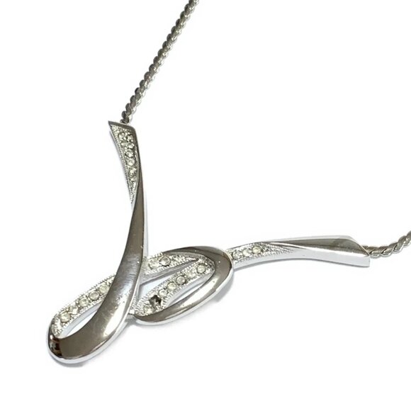 GIVENCHY - Silver Clear Hardware Rhinestones Necklace 128-081425 - Picture 1 of 4